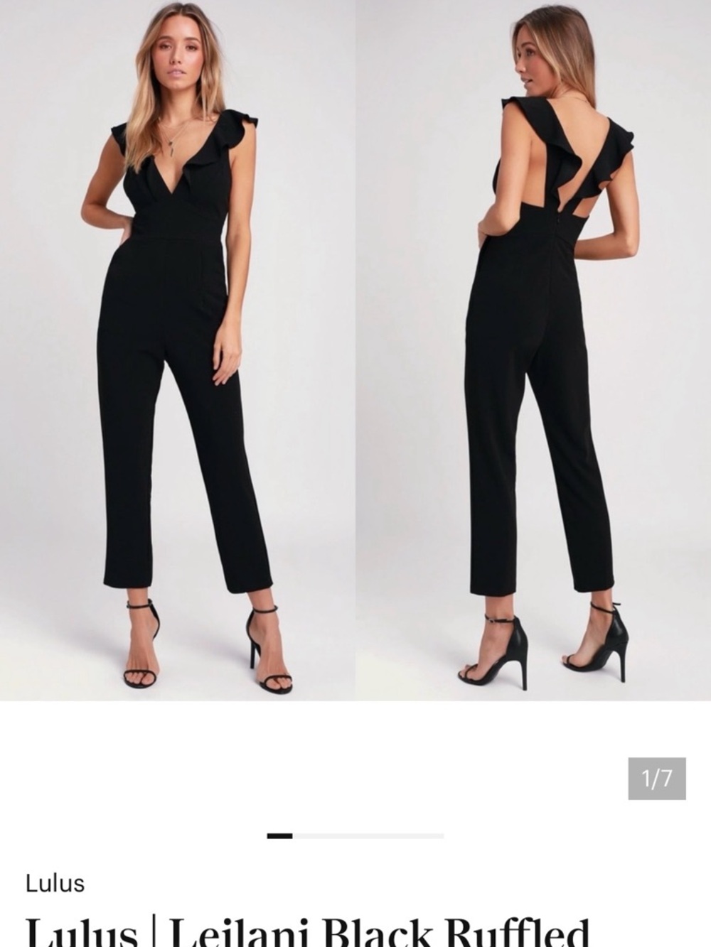 Lulus | Leilani Black Ruffled Jumpsuit